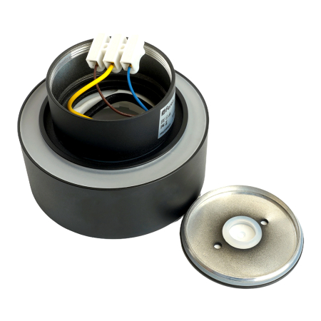 Светильник потолочный Feron HL367 Barrel AURA 12W, 230V, GX53, чёрный IP44 48406