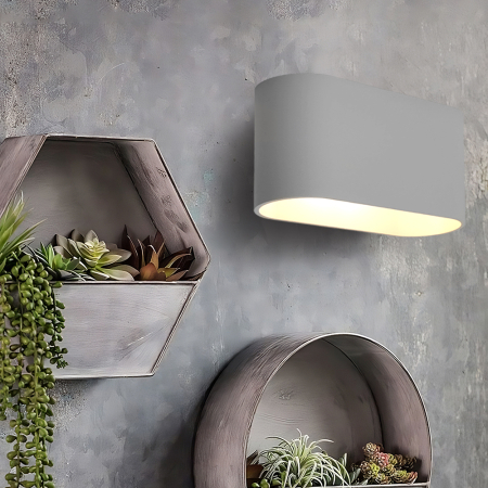 Светильник настенный Feron ML1780 Oval MR16 35W, 230V, G9,15W, белый IP20 48436