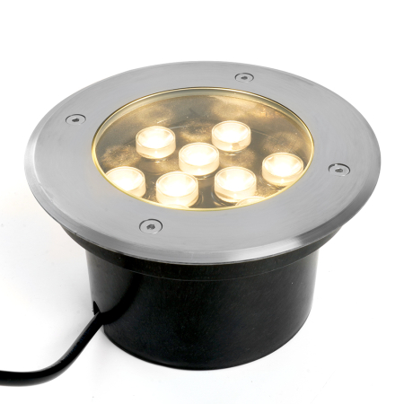 Светодиодный светильник тротуарный (грунтовый) Feron SP2803 9LED, 3000К ,10W, AC12V 160*H90mm,вн.диаметр:110mm,IP67 48469
