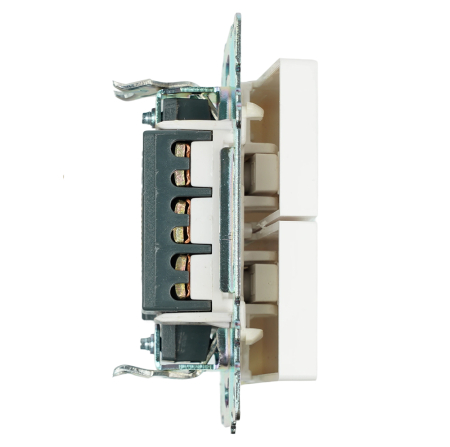 Переключатель 1-клавишный (механизм), STEKKER GLS10-7107-01 , 250V, 10А, серия Катрин, белый 49166