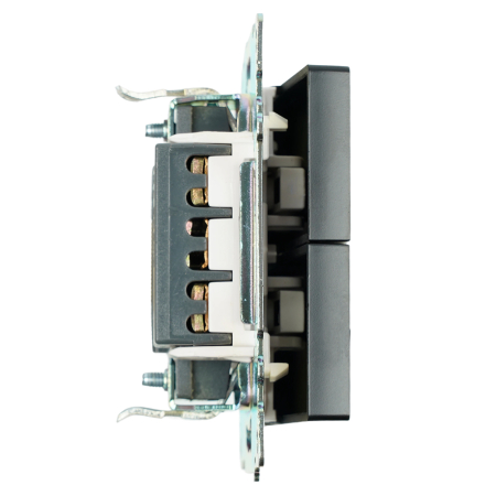 Переключатель 1-клавишный (механизм), STEKKER GLS10-7107-05, 250V, 10А, серия Катрин, черный 49167