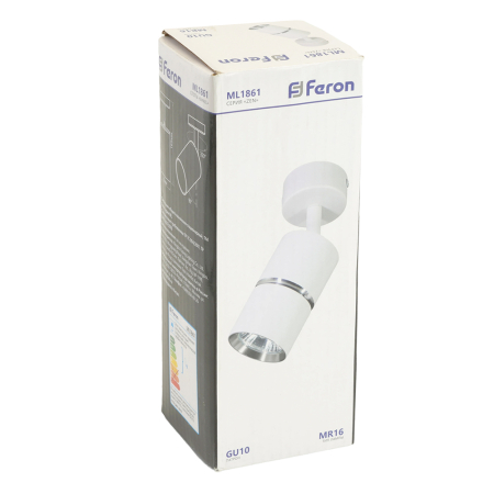 Светильник Feron ML1861 ZEN  настенно-потолочный под лампу GU10, белый, хром 48642