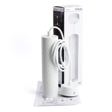 Светильник потолочный Feron ML1878 на подвесе  MR16 35W 230V, белый  55*200 48656