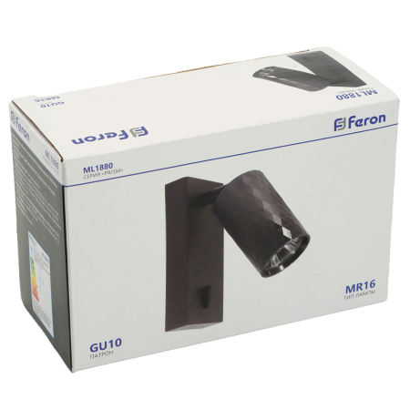 Светильник Feron ML1880 PRISM  35W, 230V, GU10, чёрный 48672