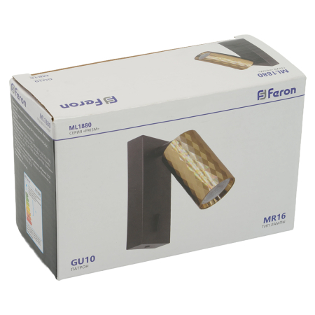 Светильник Feron PRISM ML1880   35W, 230V, GU10, золото и чёрный 48671