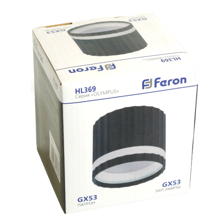 Светильник потолочный Feron HL369 12W, 230V, GX53, черный 48678