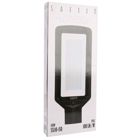 Светодиодный уличный консольный светильник SAFFIT SSL10-150 150W 5000K 230V, черный 55235