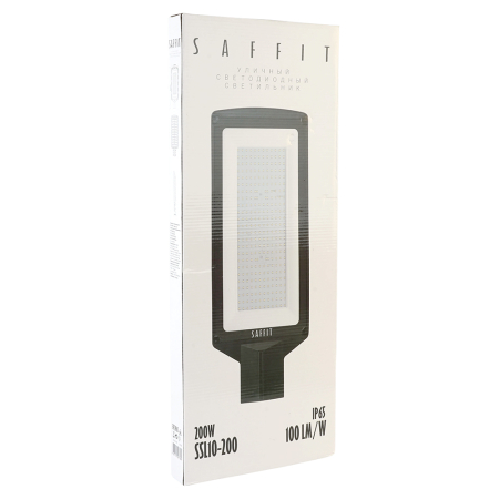 Светодиодный уличный консольный светильник SAFFIT SSL10-200 200W 5000K 230V, черный 55236