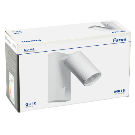 Светильник Feron PRISM ML1880   35W, 230V, GU10, белый 48799
