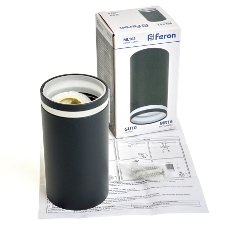 Светильник потолочный Feron LUNA ML162 MR16 GU10 35W 230V, черный 48814
