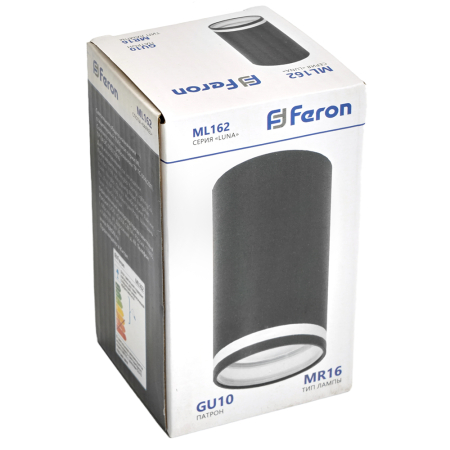 Светильник потолочный Feron LUNA ML162 MR16 GU10 35W 230V, черный 48814