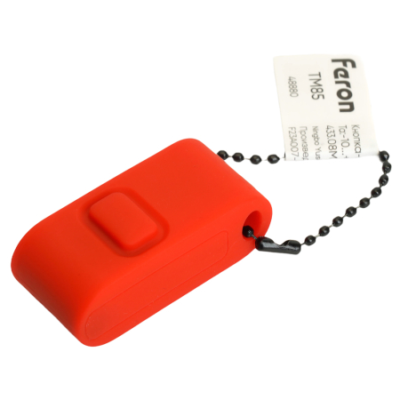 Выключатель беспроводной FERON TM85 SMART одноклавишный  soft-touch, красный 48880