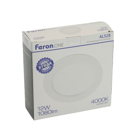 Светодиодный светильник Feron.ONE AL528 встраиваемый 12W 4000K белый 48873