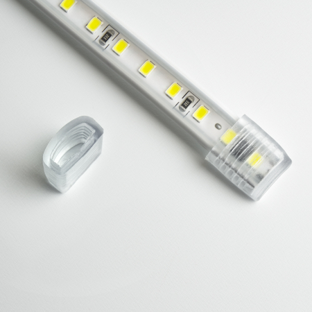 Лента светодиодная, 120SMD(2835)/м 10Вт/м 220V длина 25м, 4000K, IP65, FERON LS710  с 1 сетевым шнуром, 2 заглушками, 2 коннекторами в комплекте 48765