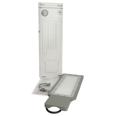 Светодиодный уличный консольный светильник Feron SP3021 50W 5000K 230V, серый 48964