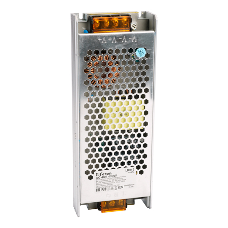 Трансформатор электронный для светодиодной ленты 400W 48V 210*81*30мм IP20 (драйвер), LB049 FERON 48804