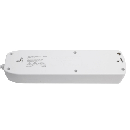 Удлинитель 3-местный c/з 3x1 мм2, 1,8 м, 250В, 10А, 2USB+1Type-C 2,4А, серия Home, белый STEKKER HM08-33-02 49970
