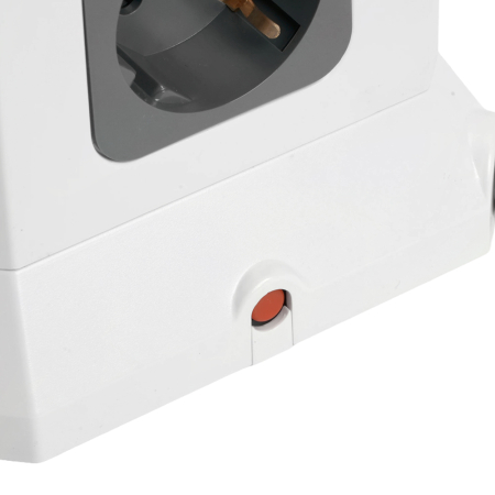 Удлинитель 12-местн с/з, 3x1мм2, 1.5м,250В,16А, 3520Вт 3USB A + 1C 5V 3,4A, белый, серый серия Comfort HM10-61-01 49991
