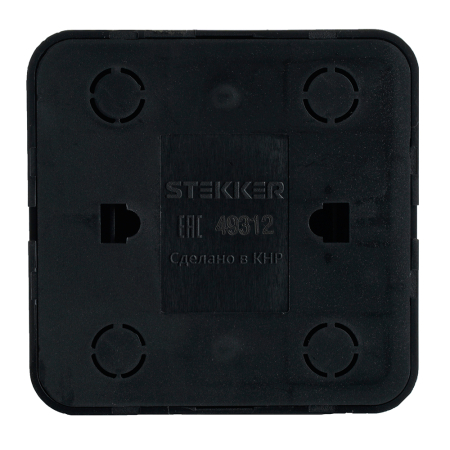 Розетка RJ-45 открытой установки, 1-местная, STEKKER, серия София, черный, MST00-20-02 49312