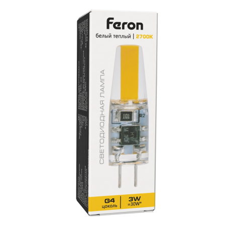 Лампа светодиодная Feron LB-423 G4 3W 230V 2700K 51167