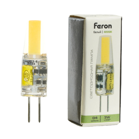 Лампа светодиодная Feron LB-420 G4 3W 12V 4000K 51171