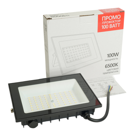 Светодиодный прожектор SAFFIT SFL51-100 IP65 100W 6500K черный 51195