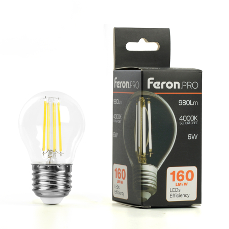 Лампа светодиодная Feron.PRO LB-1706 Шарик E27 6W 175-265V 4000K 51251