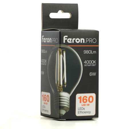 Лампа светодиодная Feron.PRO LB-1706 Шарик E27 6W 175-265V 4000K 51251