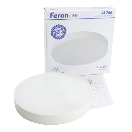 Светодиодный светильник Feron AL266 накладной 24W 4000K белый 51292