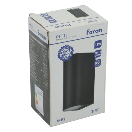 Светильник садово-парковый Feron DH023,на стену, GU10 MR11 230V, черный 51308