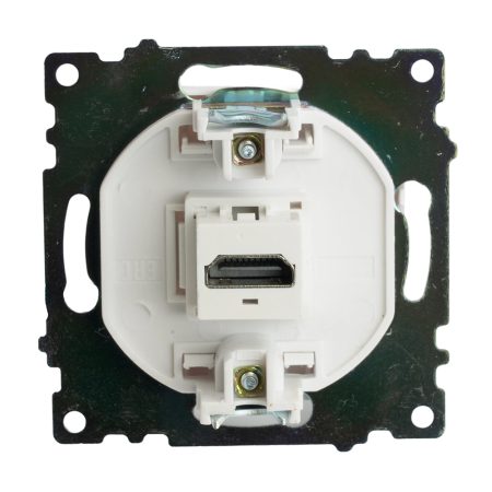 Розетка HDMI 2.1, Type A  (механизм), STEKKER GLS00-7118-01, серия Катрин, белый 50058