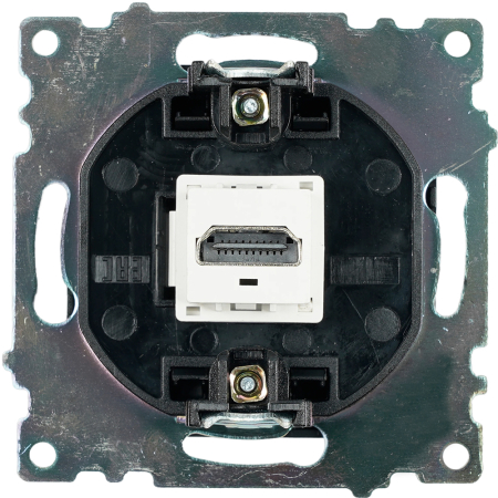 Розетка HDMI 2.1, Type A  (механизм), STEKKER GLS00-7118-05, серия Катрин, черный 50062