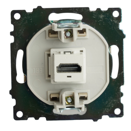 Розетка HDMI 2.1, Type A (механизм), STEKKER, GLS00-7118-08, серия Катрин, золото 50060