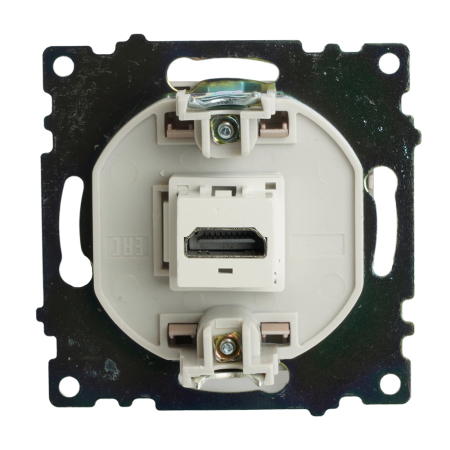 Розетка HDMI 2.1, Type A  (механизм), STEKKER GLS00-7118-02, серия Катрин, шампань 50063