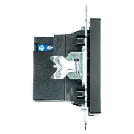 Розетка 2-местная USB + type C (механизм), STEKKER GLS10-7116-05, 250B, 3А, серия Катрин, черный 50055