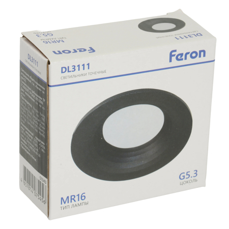 Светильник встраиваемый Feron DL3111 потолочный MR16 G5.3 черный 51343