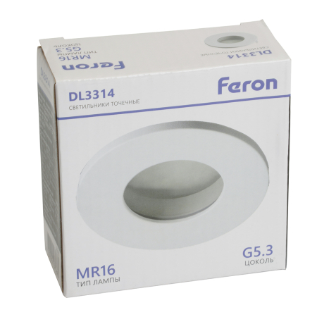 Светильник встраиваемый Feron DL3114 потолочный MR16 G5.3 белый 51366