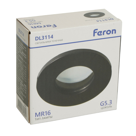 Светильник встраиваемый Feron DL3114 потолочный MR16 G5.3 черный 51367