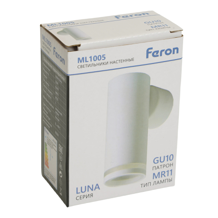 Светильник Feron ML1005 LUNA настенно-потолочный под лампу GU10, белый 51374