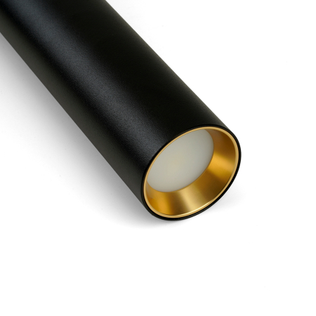 Светильник потолочный Feron ML1018 Barrel levitation на подвесе MR11 35W 230V, черный + золото 40*250 51387