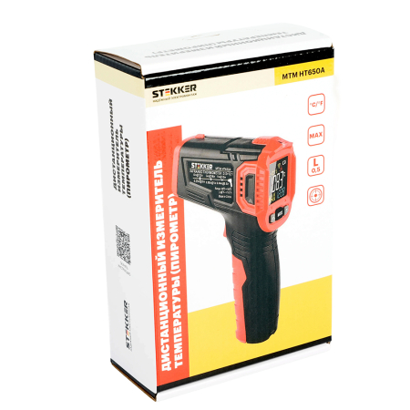 MTM HT650A Дистанционный измеритель температуры (пирометр), 2 батареи тип ААА 1,5В, черный/красный 49998
