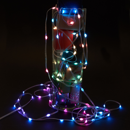 Гирлянда линейная Feron CL593 Smart, 10м USB  + Пульт ДУ RGB, прозрачный шнур 51463