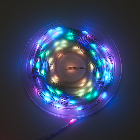 Гирлянда линейная Feron CL593 Smart, 10м USB  + Пульт ДУ RGB, прозрачный шнур 51463