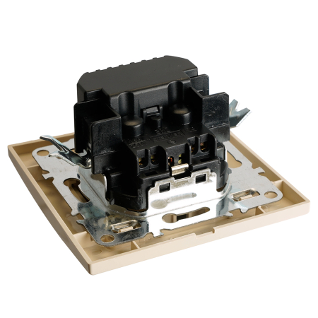 Розетка 1-местная с/з STEKKER, PST16-9016-02, 250В, 16А с USB+ type C, серия Эрна, слоновая кость 50077