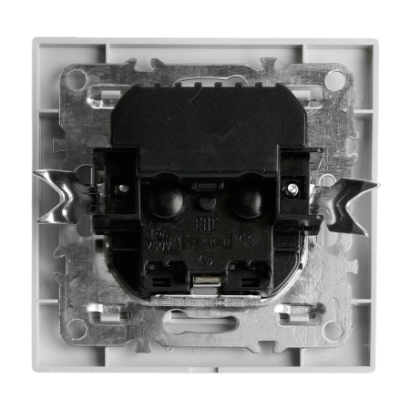 Розетка 1-местная STEKKER, PST16-9016-01, 250В, 2.1А с USB+ type C, серия Эрна, белый 50076