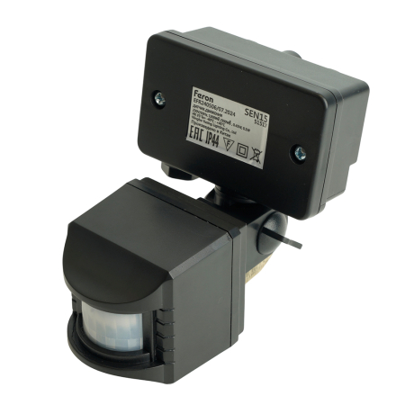 Датчик движения 1200W 10m 120° черный, SEN15/LX02 51517