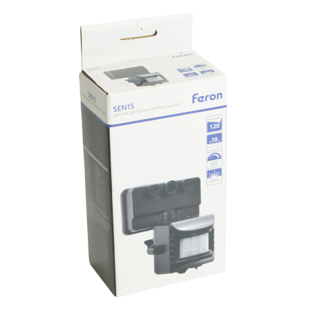 Датчик движения 1200W 10m 120° черный, SEN15/LX02 51517