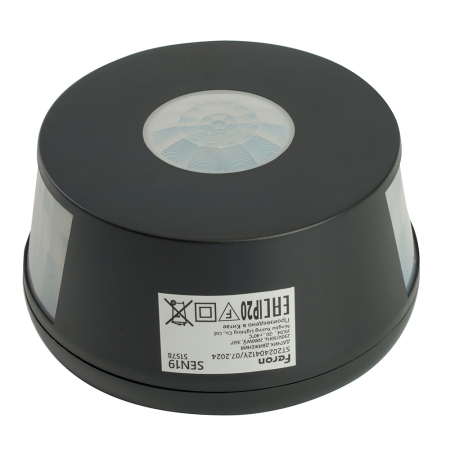 Датчик движения 1200W 30m  360°(верт.) чёрный SEN19/ST07B 51578