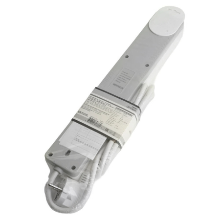 Сетевой фильтр 6-местный с/з STEKKER HM20-61-02 3x1мм2, 1,8 м, серия Optima, белый 50095