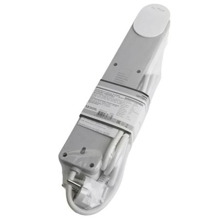 Сетевой фильтр 4-местный с/з STEKKER HM20-41-02 3x1мм2, 1,8 м, серия Optima, белый 50089